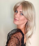 Peruka syntetyczna z grzywką NICEA 45cm jasny blond ombre
