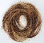 Doczepiany kok z naturalnych włosów kolor brąz ciemny blond baleyage 
