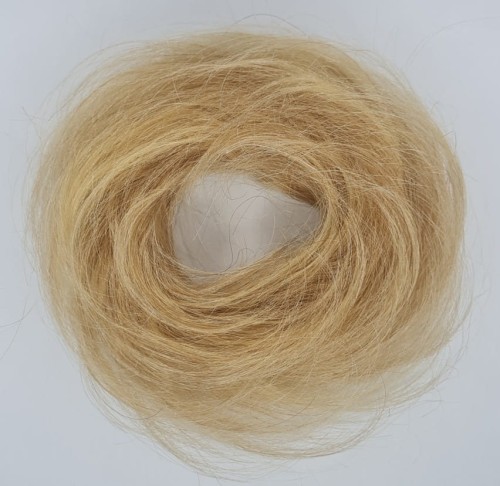 Doczepiany kok z naturalnych włosów kolor blond baleyage