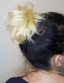 Doczepiany kok na gumce z naturalnych włosów jasny blond 2.jpg