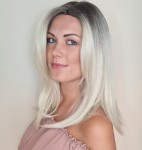 Peruka syntetyczna NORYMBERGIA 40cm jasny blond z odrostem