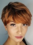 Peruka naturalna SARAGOSSA 15cm średni brąz z odcieniem rudości