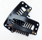 Spinka clip in 32mm z silikonem kolor czarny 9 zębów
