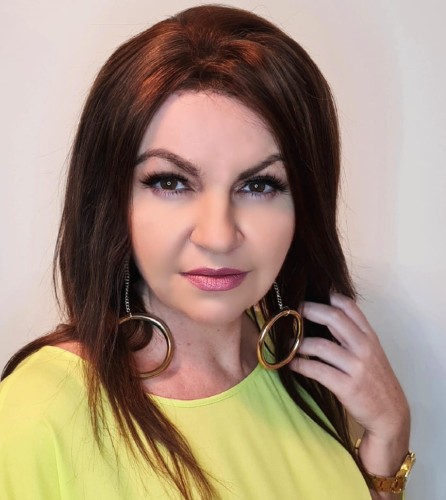 Peruka naturalna BANGKOK 45cm naturalny brąz z siatką lace front