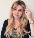 Peruka syntetyczna z grzywką CHILE 60cm chłodny blond z odrostem 