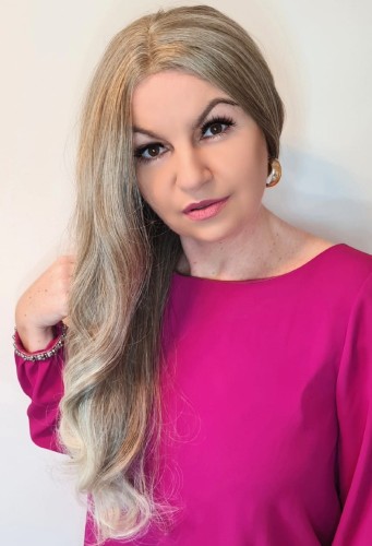 Peruka syntetyczna HOUSTON 65cm z siatką lace front piaskowy blond baleyage ombre