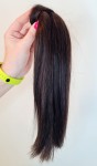 Kucyk doczepiany 30cm z naturalnych włosów, kolor  ciemny brąz 60g