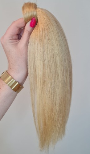 Kucyk doczepiany 30cm z naturalnych włosów, kolor ciemny blond 60g 