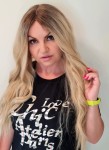 Peruka syntetyczna ALABAMA 65cm z siatką lace front jasny, chłodny blond z odrostem