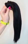 Kucyk doczepiany 30cm z naturalnych włosów, kolor bardzo ciemny brąz 1B 60g 