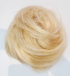 Doczepiany klasyczny kok z naturalnych włosów kolor jasny blond - bardzo duży, proste włosy 