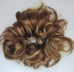 Doczepiany bardzo duży kok z naturalnych włosów kolor brąz ciemny blond baleyage- falowane włosy 