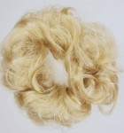 Doczepiany bardzo duży kok z naturalnych włosów kolor jasny blond- falowane włosy 