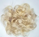 Doczepiany bardzo duży kok z naturalnych włosów kolor gołębi blond- falowane włosy