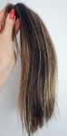 Kucyk doczepiany 30cm z naturalnych włosów, kolor brąz baleyage 60g