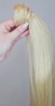 Kucyk doczepiany 60cm z naturalnych włosów, kolor  jasny blond 100g