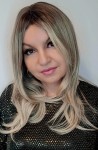 Peruka syntetyczna z grzywką RONDA 55cm jasny blond z odrostem