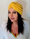 Turban z bawełny GALATI żółty