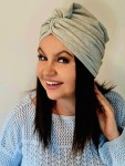 Turban z bawełny GALATI szary