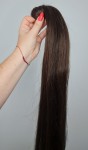 Kucyk doczepiany 65cm z naturalnych włosów, kolor ciemny brąz 120g