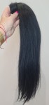 Kucyk doczepiany 45cm z naturalnych włosów, kolor czarny 100g 