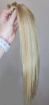 Kucyk doczepiany 45cm z naturalnych włosów, kolor  jasny blond baleyage 100g 