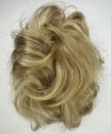 Doczepiany kok na dużej spince z naturalnych włosów kolor blond baleyage