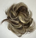 Doczepiany kok na dużej spince z naturalnych włosów kolor brąz jasny blond baleyage