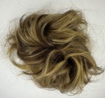 Doczepiany kok na dużej spince z naturalnych włosów kolor brąz ciemny blond baleyage