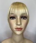 Grzywka doczepiana z naturalnych włosów clip in kolor jasny blond