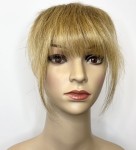 Grzywka doczepiana z naturalnych włosów clip in gęste włosy kolor ciemny blond