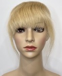 Grzywka doczepiana z naturalnych włosów clip in gęste włosy  kolor blond