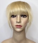 Grzywka doczepiana z naturalnych włosów clip in gęste włosy kolor blond baleyage