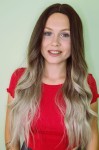 Peruka syntetyczna BUENOS 65cm popielaty blond ombre