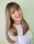 Peruka syntetyczna z grzywką PALERMO 45cm ciemny blond z odrostem