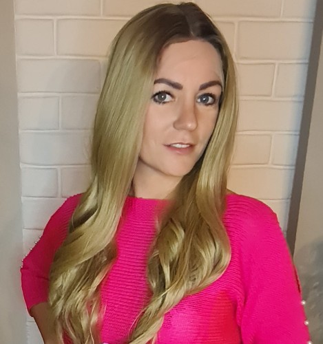 Peruka syntetyczna RODOS 65cm z siatką lace front blond z odrostem
