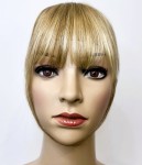 Grzywka doczepiana z naturalnych włosów clip in kolor ciemny blond baleyage