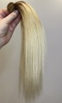 Kucyk doczepiany 30cm z naturalnych włosów, ombre, ciemny blond, jasny blond 60g