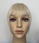 Grzywka doczepiana z naturalnych włosów clip in, ręczne wykonanie kolor jasny chłodny blond