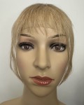 Grzywka doczepiana z naturalnych włosów clip in kolor bardzo piaskowy chłodny blond
