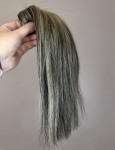 Kucyk doczepiany 45cm z naturalnych włosów, kolor pieprz i sól 100g