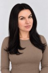 Peruka naturalna NAIROBI 40cm ciemny brąz lace front  baby hair