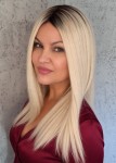 Tupet damski clip in GRENADA topper dopinka 45cm baza 21x21cm jasny blond z odrostem