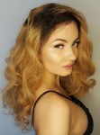 Peruka naturalna LOZANNA 55cm blond z odrostem lace front baby hair